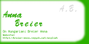 anna breier business card
